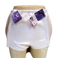Plum’s® ProtectaHip® Front Snap® Undergarment Hip Protector Double-Lined with Comfortable Cotton Knit and Incontinence-Friendly with Easy Front Snaps for Caregivers. Plum’s® ProtectaHip® Front Snap® Undergarment Hip Protector Double-Lined with Comfortable Cotton Knit and Incontinence-Friendly with Easy Front Snaps for Caregivers.